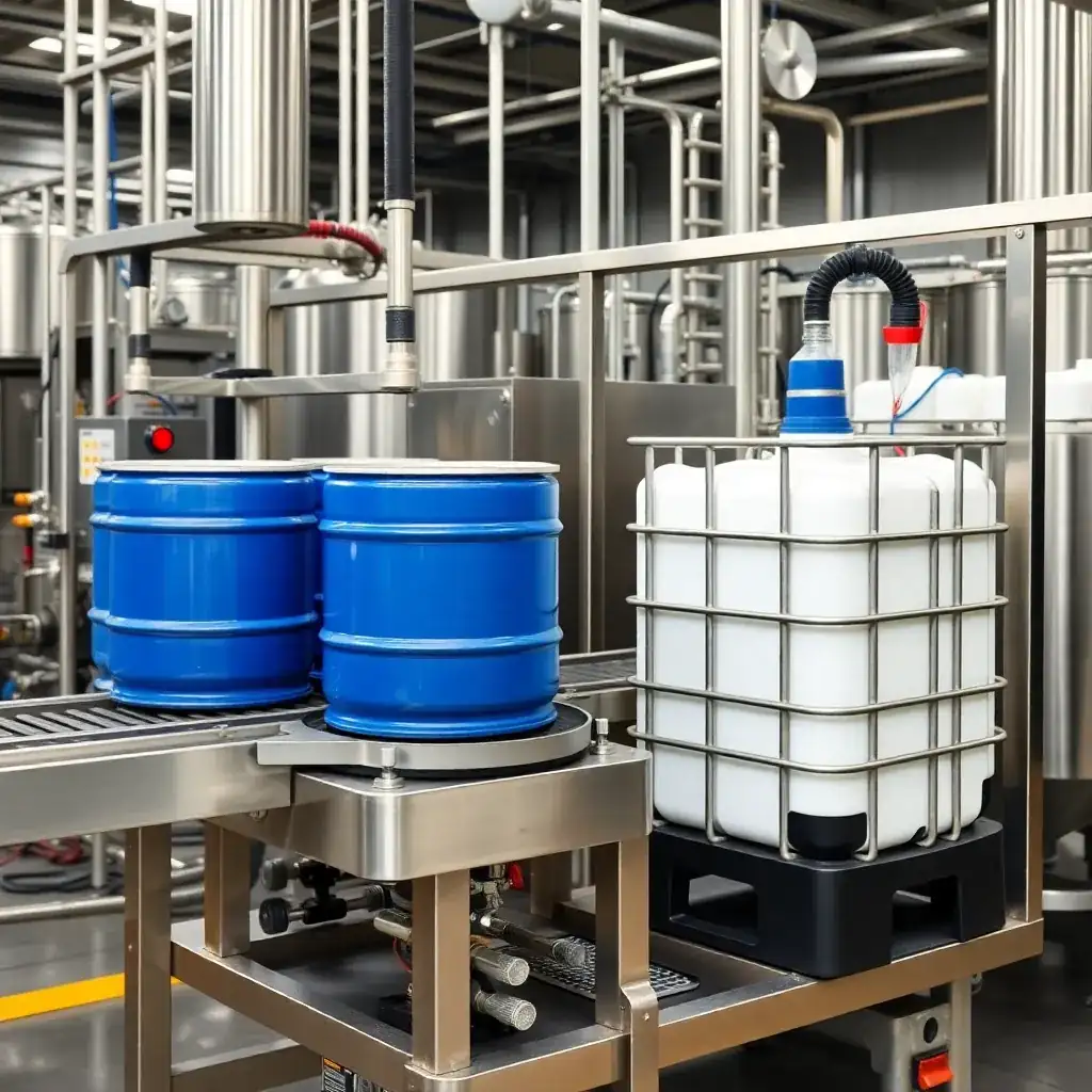 Remplissage de Fûts 200L vs Systèmes IBC : Lequel Convient à Votre Usine ?