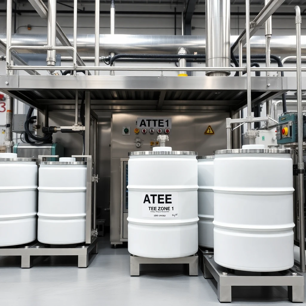 ATEX Zone 1 Drum Filling Line for German Chemical Manufacturer - detail view