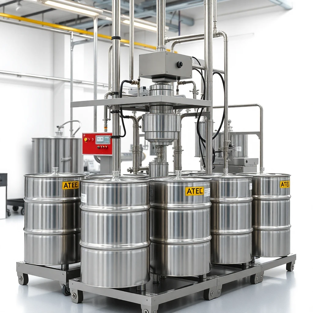 ATEX Zone 1 Drum Filling Line for German Chemical Manufacturer - scene view