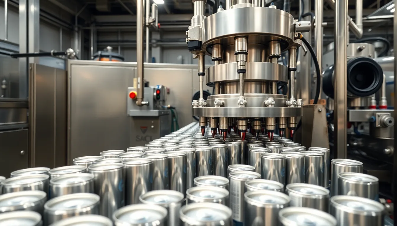 Aerosol Can Filling Machine Side View