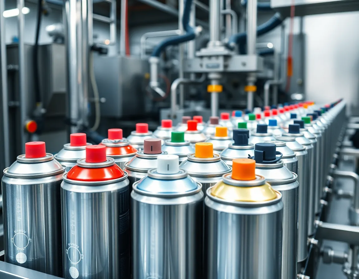 Aerosol Paint Filling Machine Scene