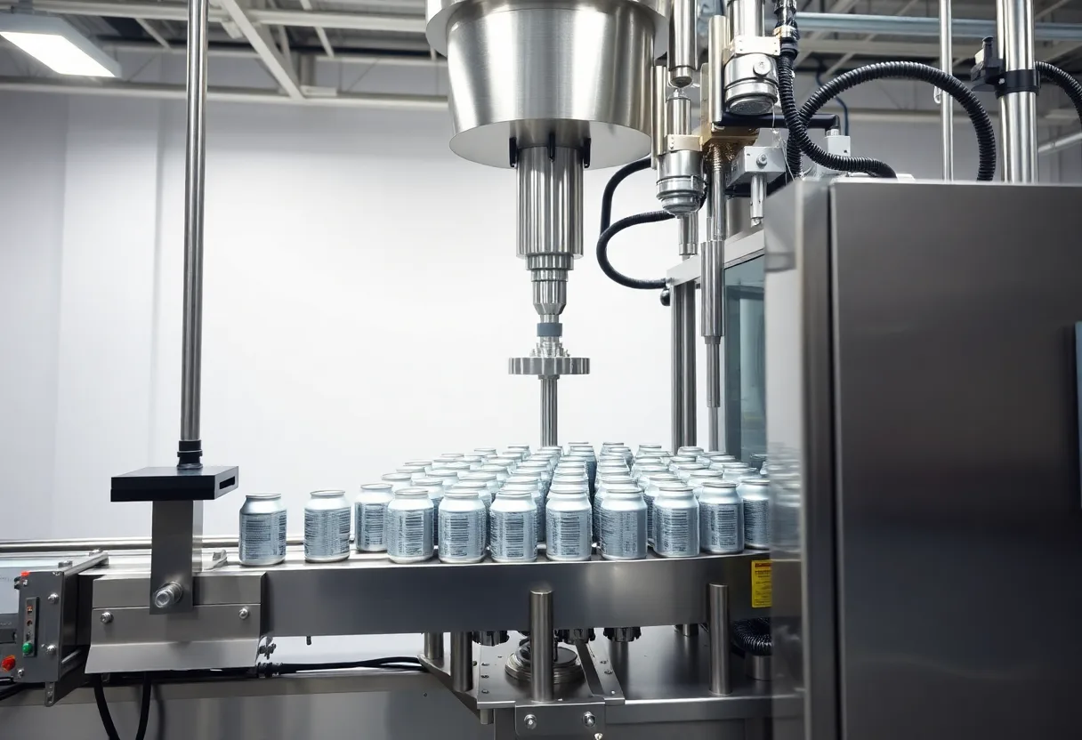 Vollautomatische Aerosolabfüllmaschine generated realistic equipment image