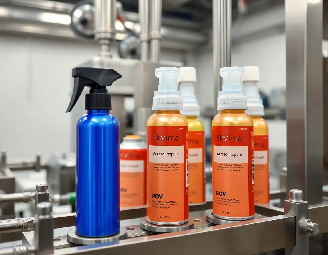 Bag-on-Valve Aerosol Filling Machine Scene