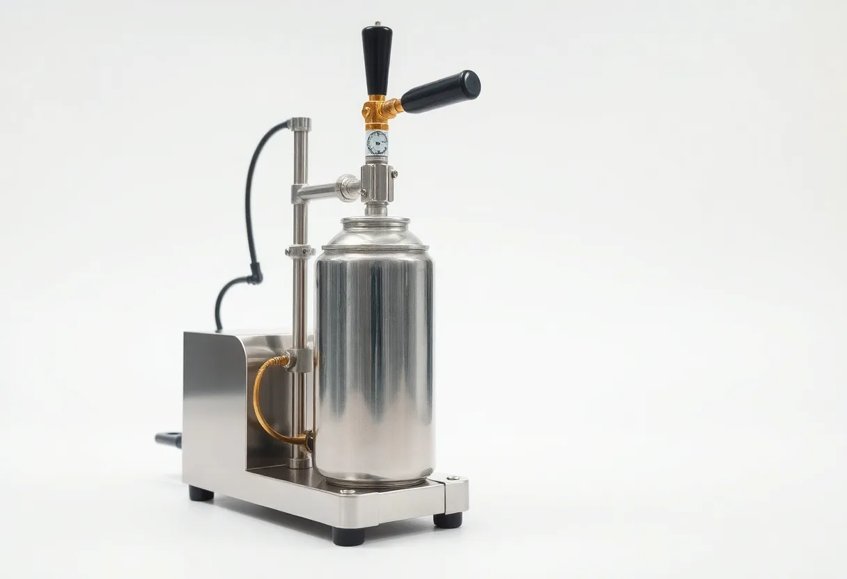 Manuelle Aerosolabfüllmaschine generated realistic equipment image