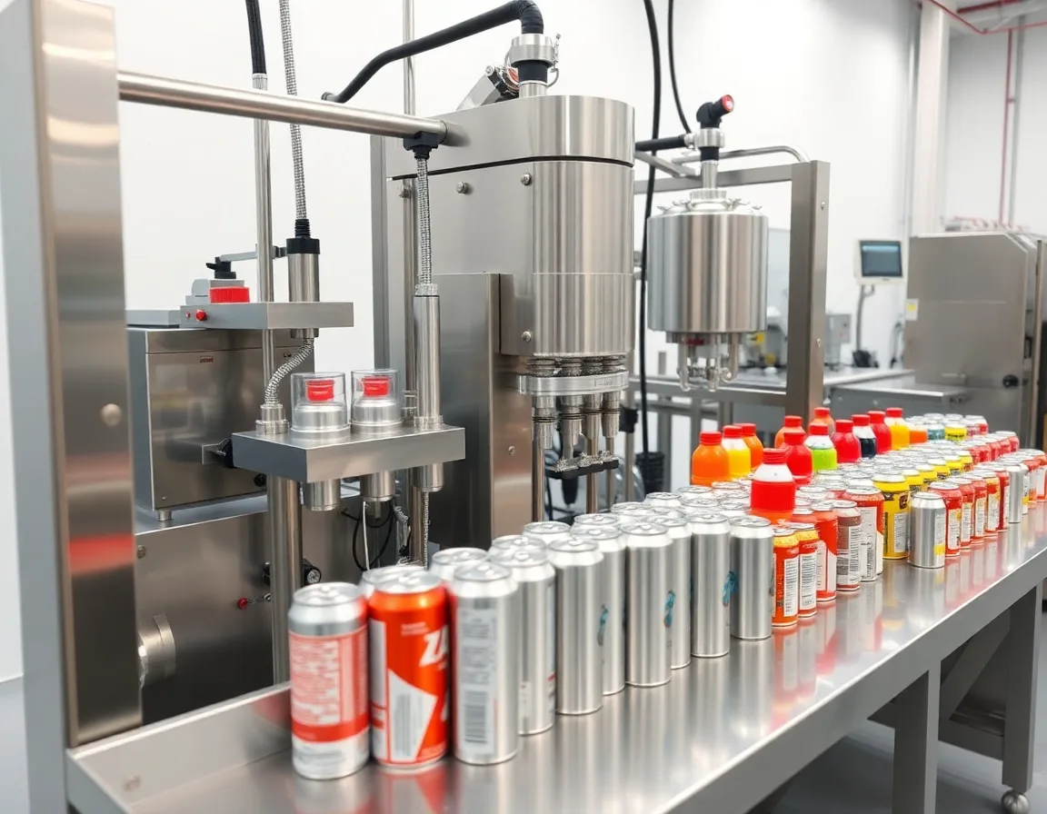 Semi-Automatic Aerosol Filling Machine Scene
