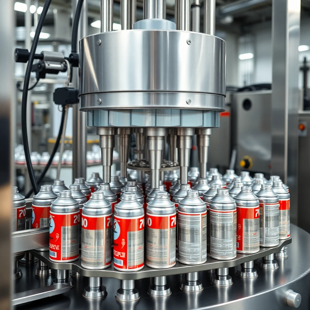 Spray Can Filling Machine solution reference for Japan application - scene view