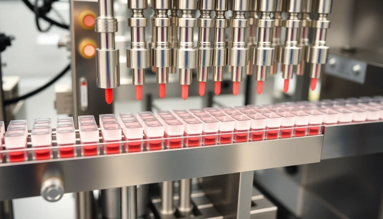 Lip Gloss Filling Machine Side View