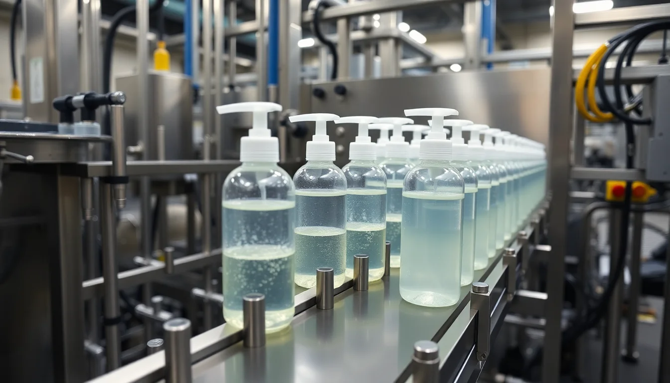 Liquid Soap Filling Machine Side View