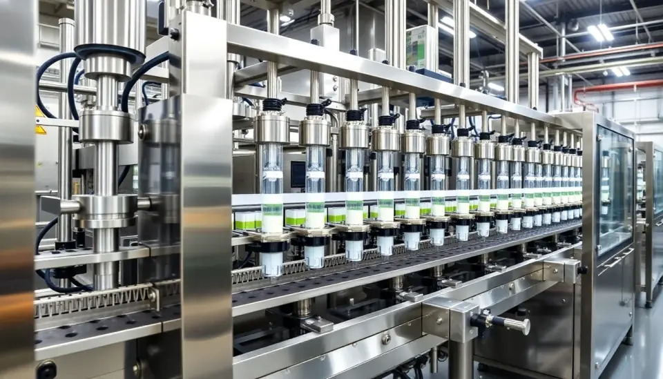 Tube Filling Sealing Machine Side View