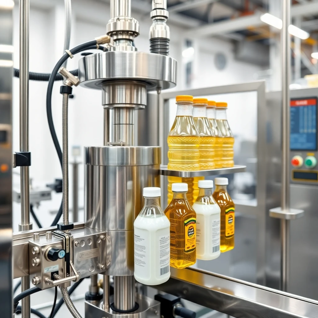Machine de remplissage d'huile alimentaire generated realistic equipment image