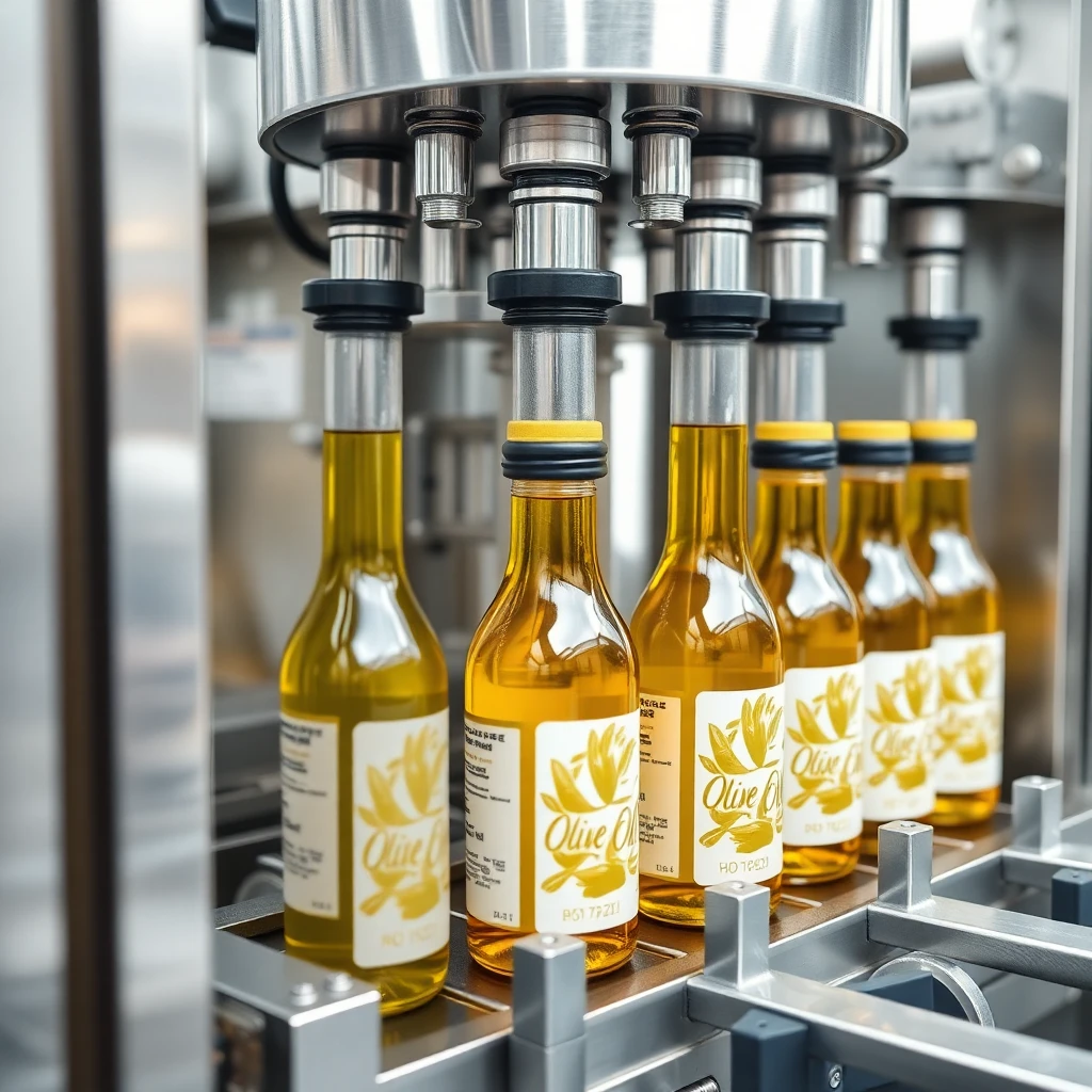 Olive Oil Filling Machine Italy Greece PDO — Kalamata PGI Certified Line - detail view