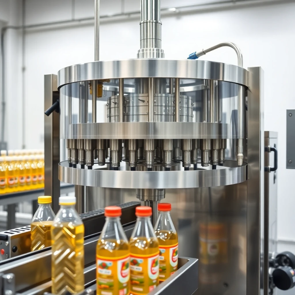 Vegetable Oil Filling Machine Side View
