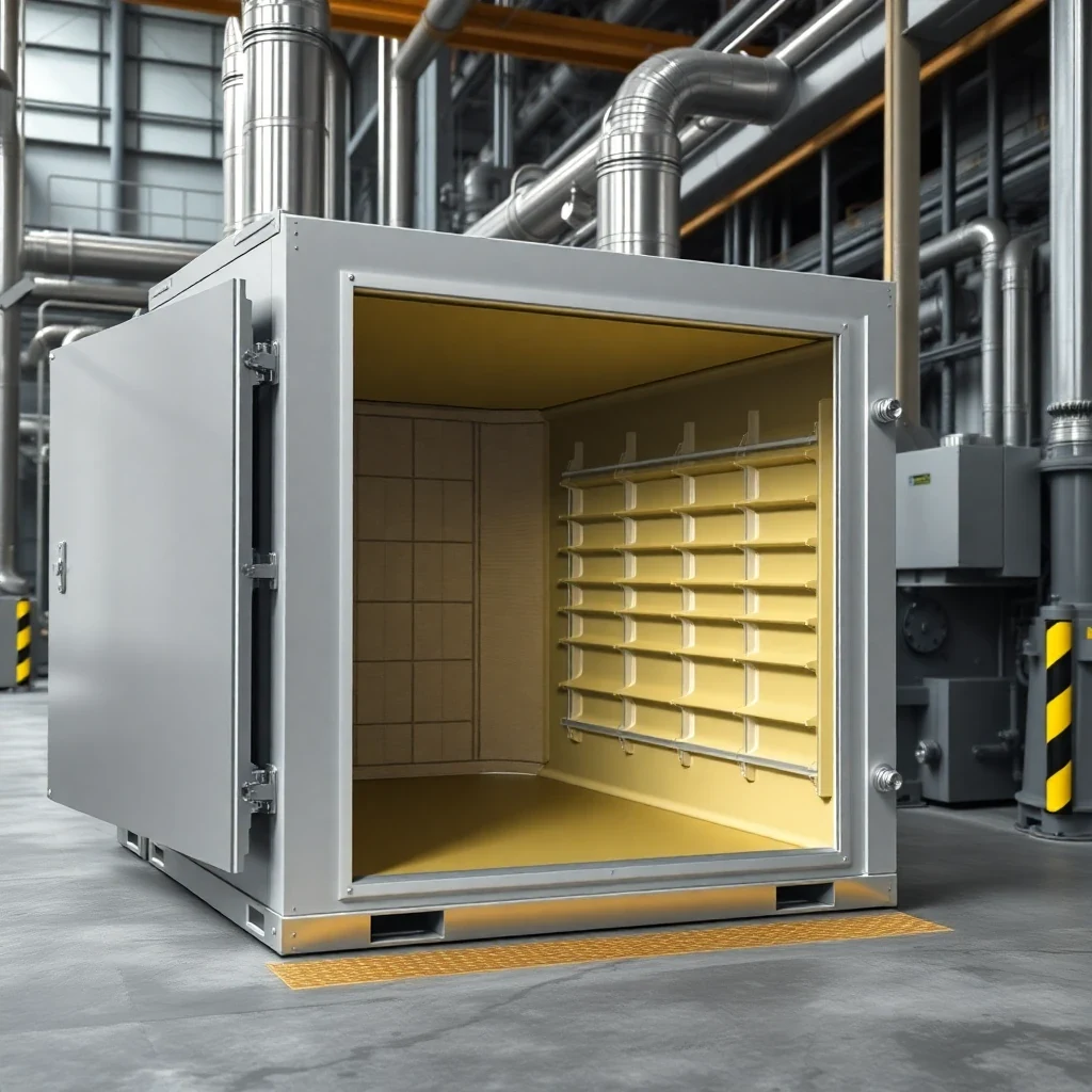 Air Compressor Acoustic Enclosure – technical cross-section