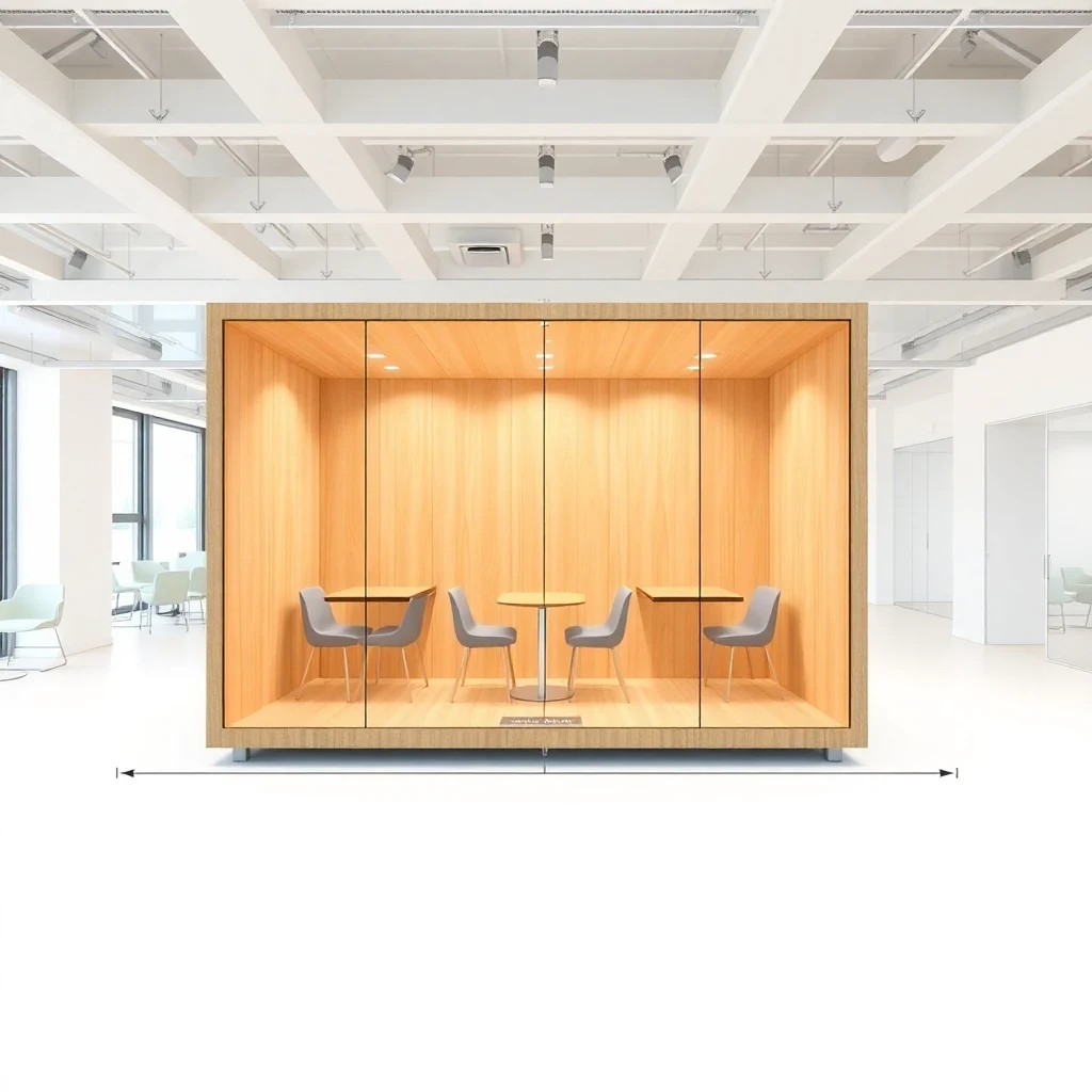 Acoustic Meeting Pod – technical cross-section
