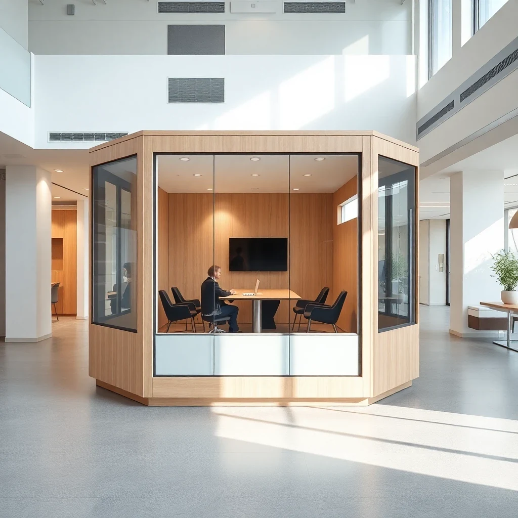 Acoustic Meeting Pod – in-use scene