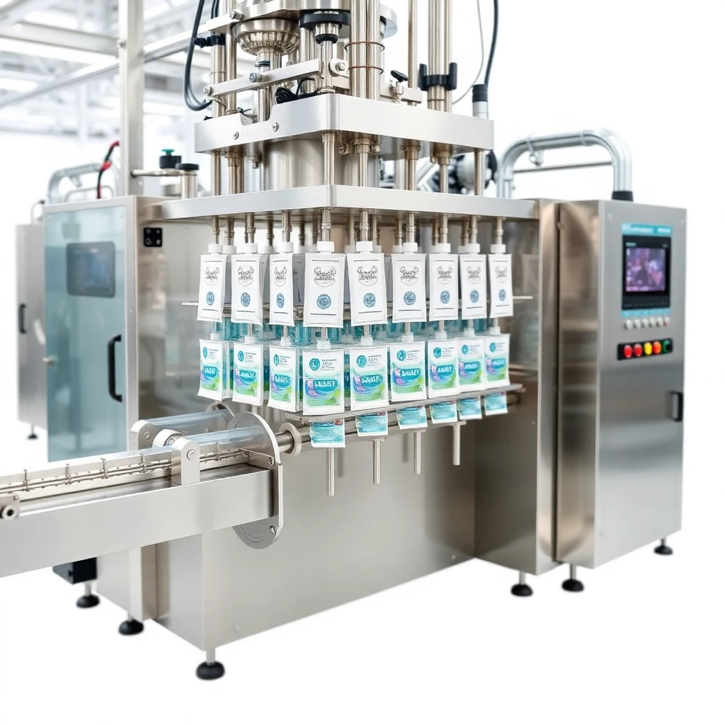 Liquid Sachet Filling Machine — Side View