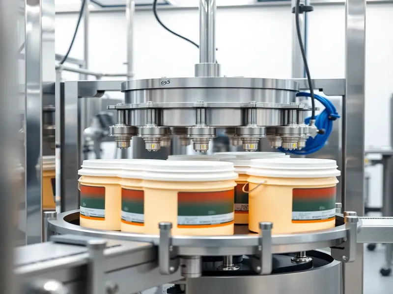 Lubricant Bucket Filling Machine Production Scene