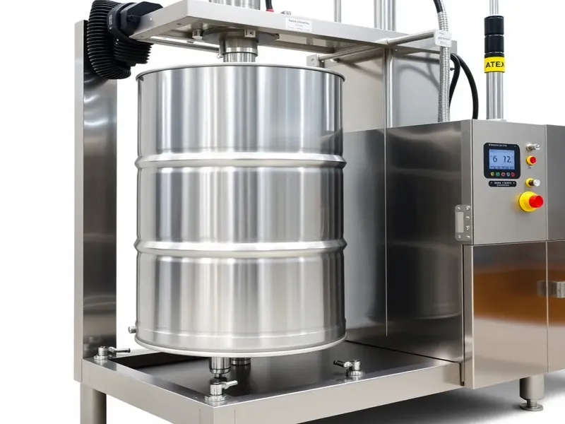 Lubricant Drum Filling Machine generated realistic equipment image