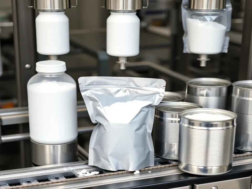 Automatic Powder Filling Machine output packages