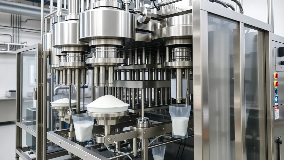 Automatic Powder Filling Machine full side view