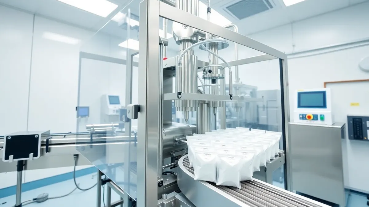 Pharmaceutical Powder Filling Machine full side view