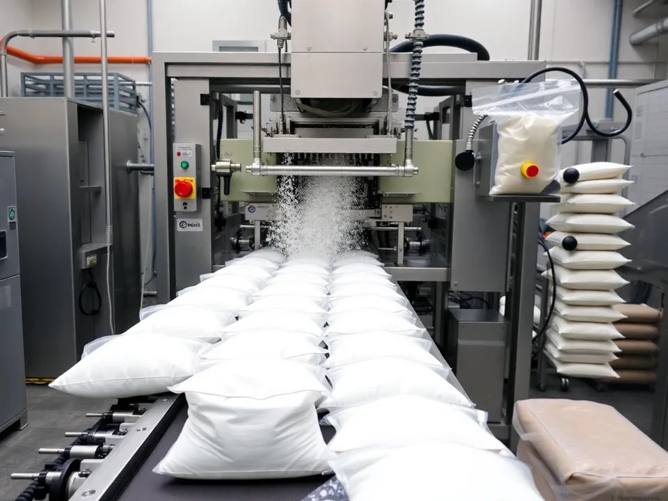Powder Bagging Machine in operation