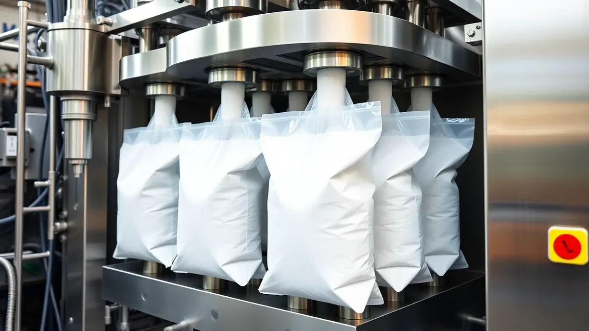 Powder Bagging Machine full side view