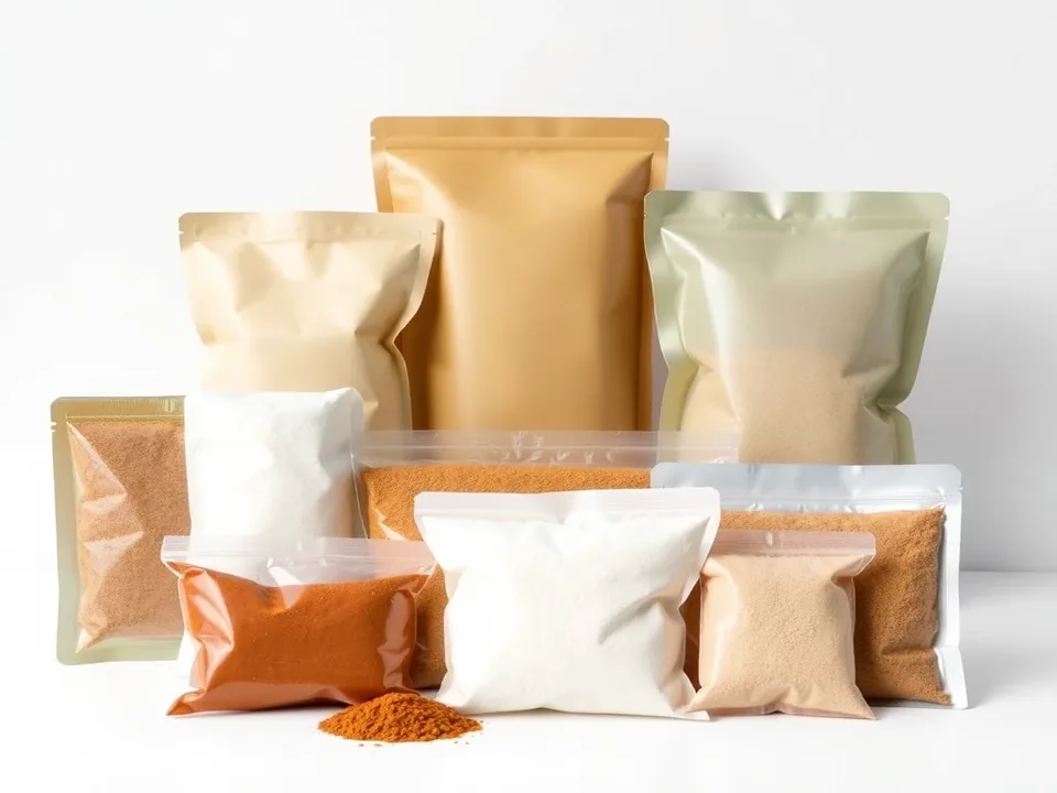 Powder Filling Sealing Machine output packages