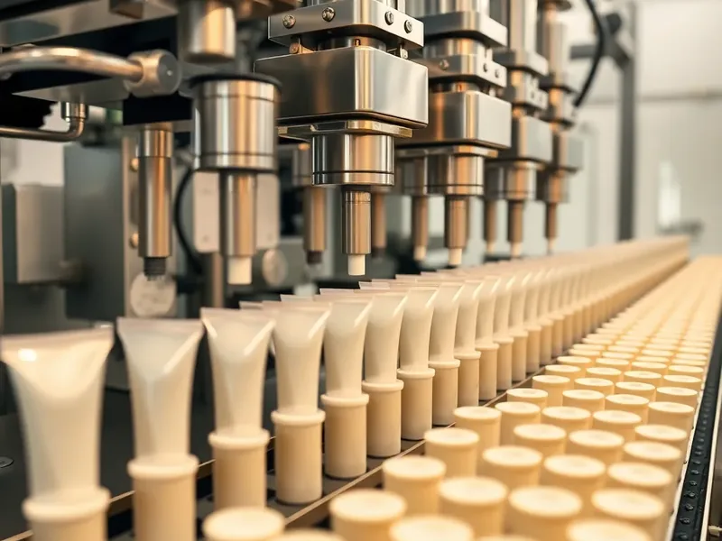 Automatic Tube Filling Machine in Production