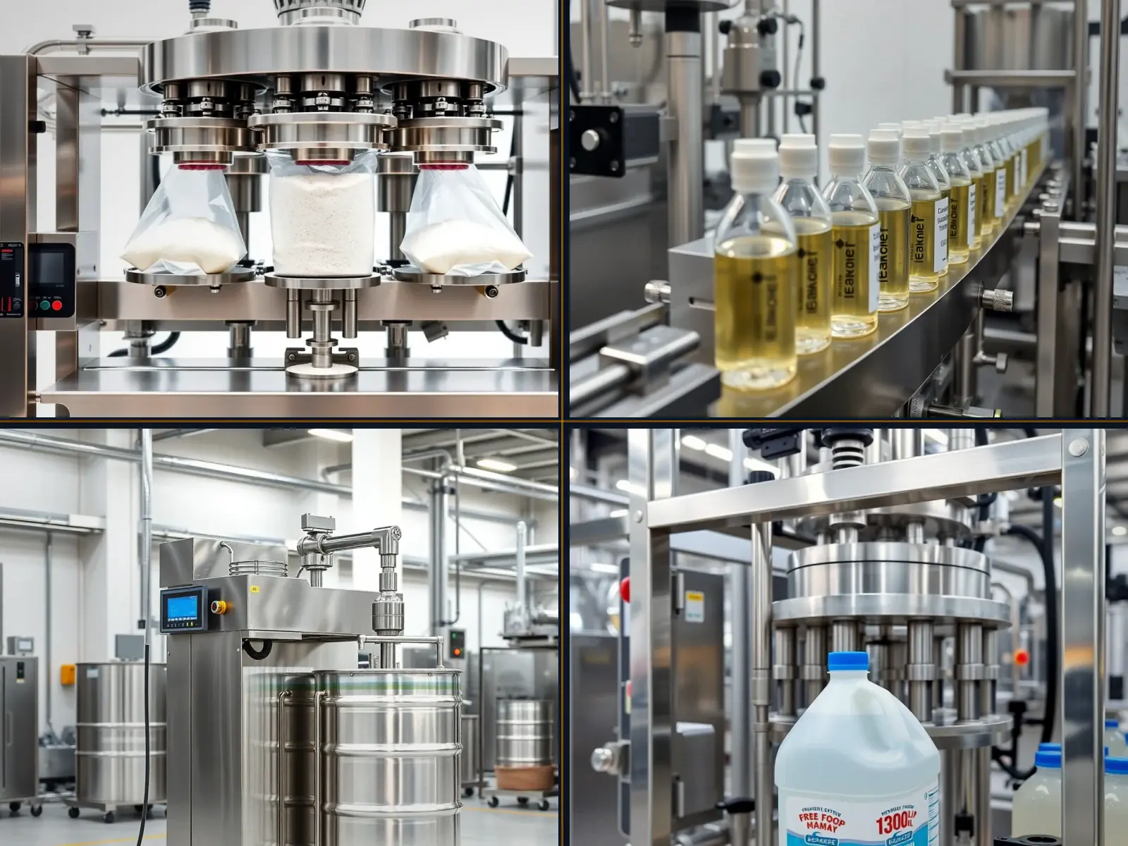 HEMUfill product line overview with powder, liquid, drum and edible oil filling equipment