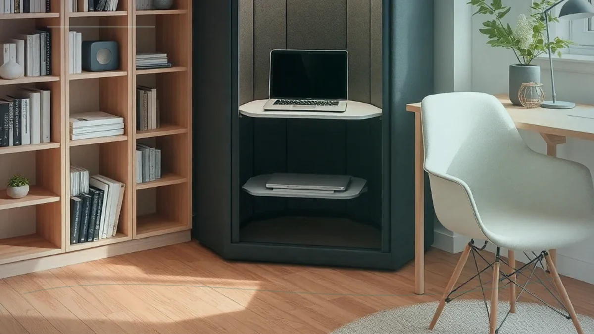 Portable soundproof booth for office and home use