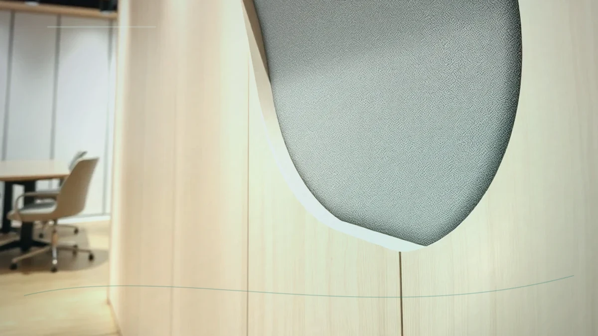 Recording booth with acoustic interior treatment