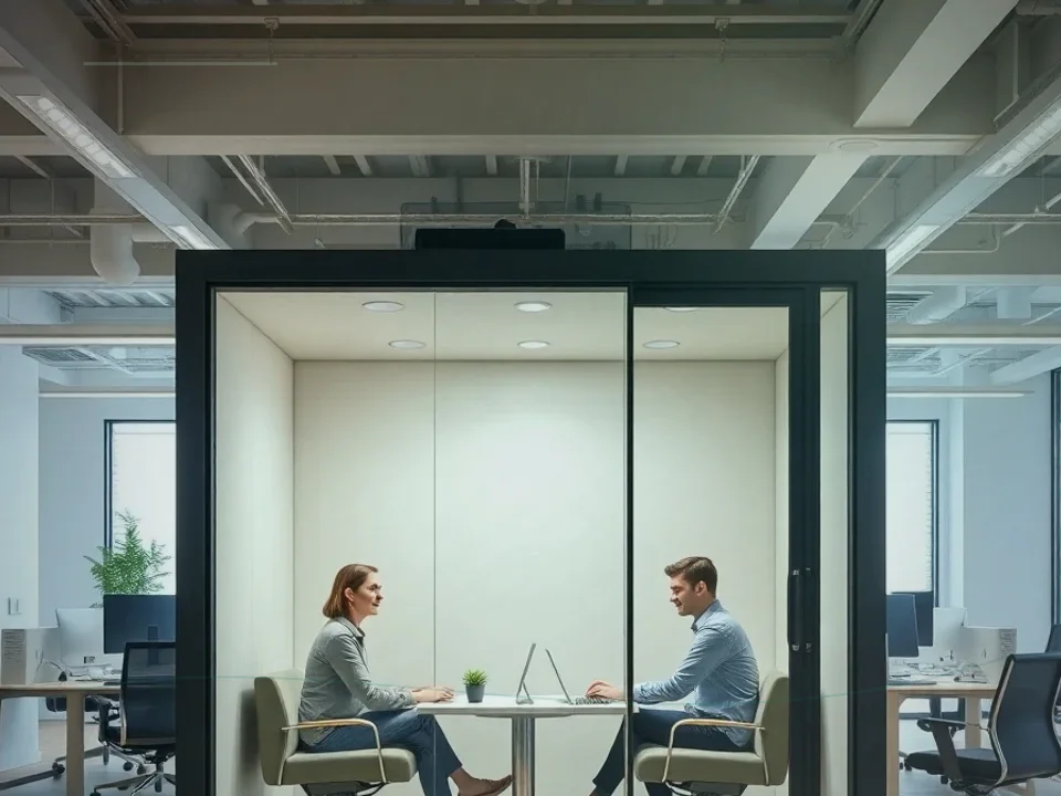 Soundproof Meeting Pods application case for Soundproof Meeting Booth - site image