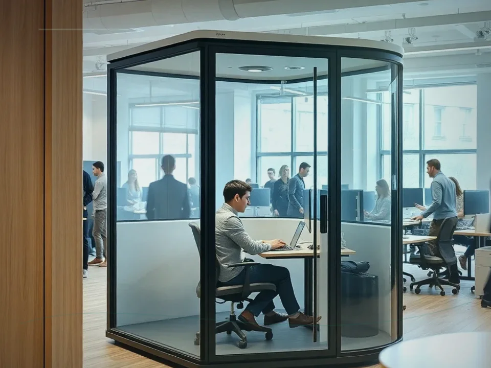 Soundproof Office Pods application case for Soundproof Office Pod - site image