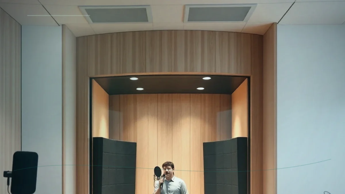 Soundproof vocal booth for voice and podcast recording